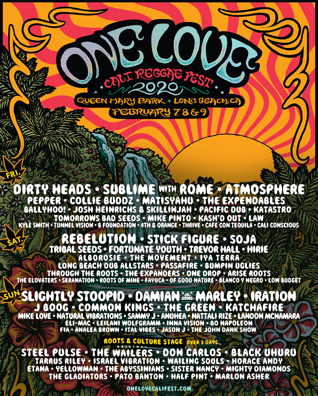 One Love Cali Reggae Fest 2020 poster